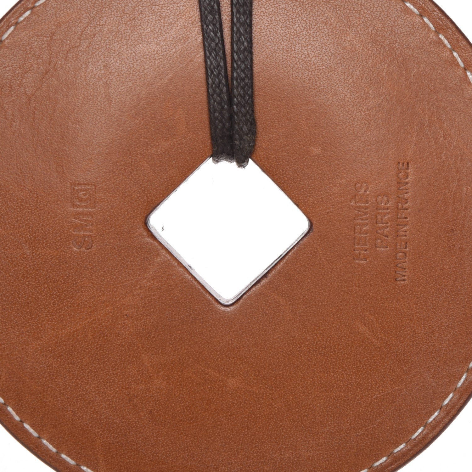 Hermes Natural Barenia Tsuba Pendant Necklace 7 of 7