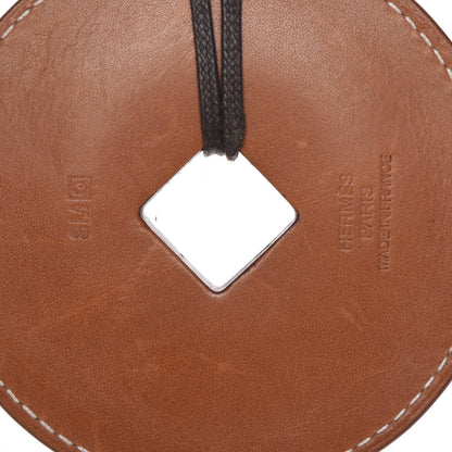 Hermes Natural Barenia Tsuba Pendant Necklace 7 of 7
