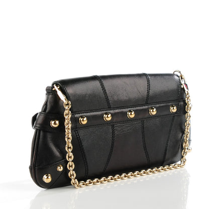 Gucci Calfskin Small Horsebit Chain Clutch Black 3 of 7