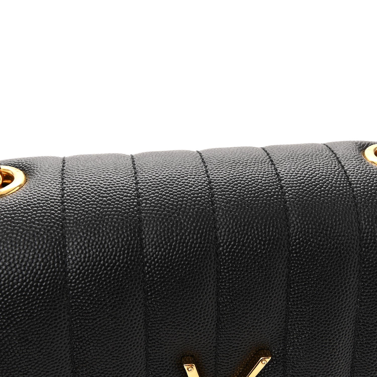 Saint Laurent Grain De Poudre Matelasse Monogram Medium Vicky Chain Bag Black 11 of 11