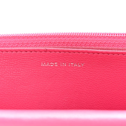 Chanel Lambskin Quilted Wallet On Chain WOC Dark Pink 7 of 21