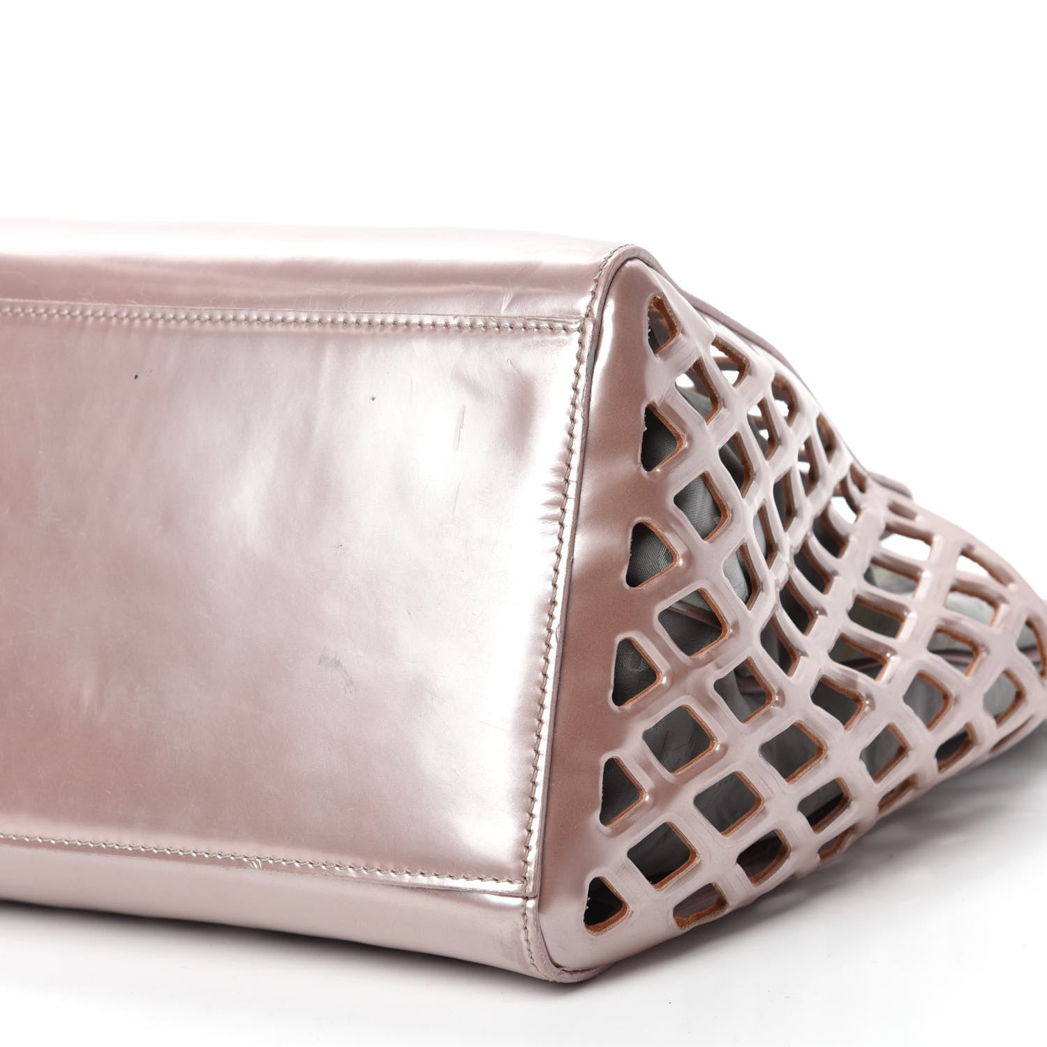 Louis Vuitton Metallic Patent Reef Jelly Basket MM Pink 8 of 16