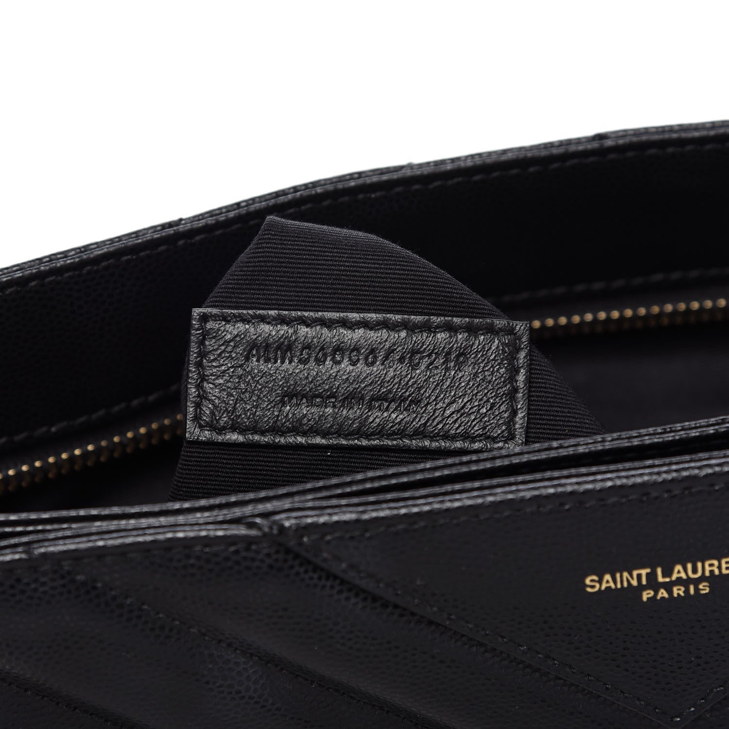 Saint Laurent Grain De Poudre Matelasse Chevron Medium Tribeca Shopping Bag Black 10 of 11