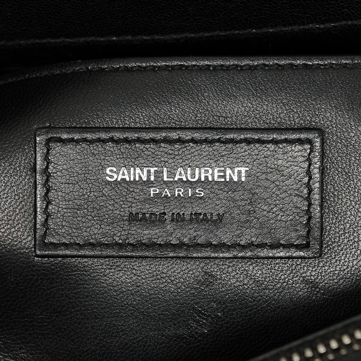 Saint Laurent Sheepskin Matelasse Chevron Monogram Large College Satchel Black 6 of 8