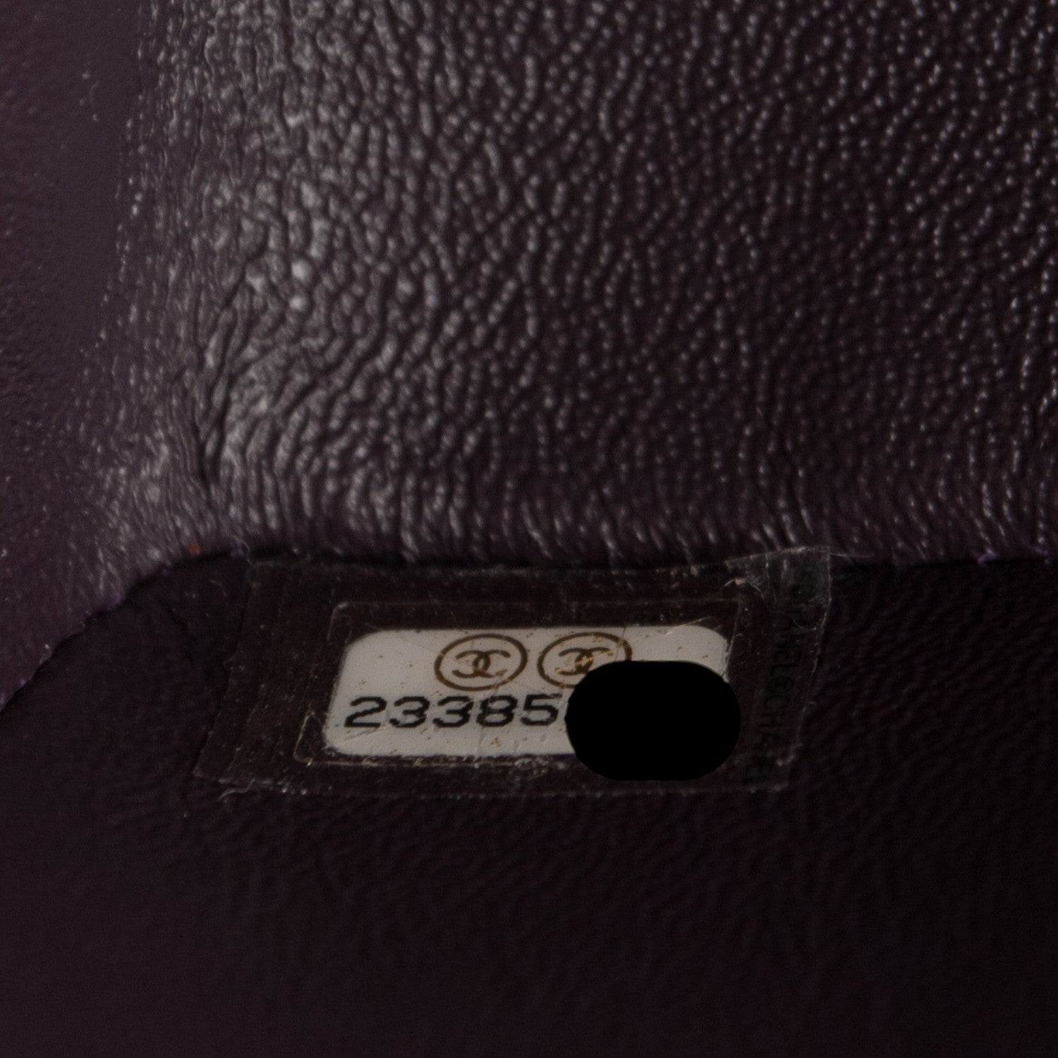 Chanel Washed Caviar Quilted Mini Rectangular Flap Dark Purple 7 of 7