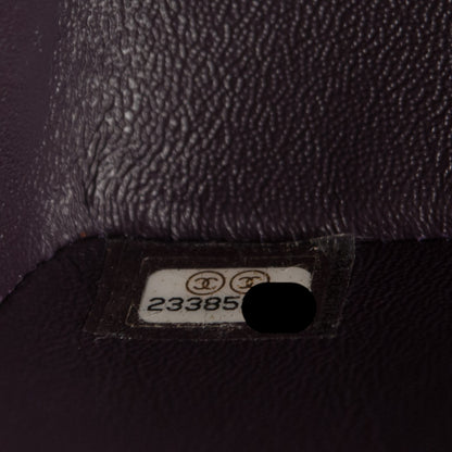 Chanel Washed Caviar Quilted Mini Rectangular Flap Dark Purple 7 of 7