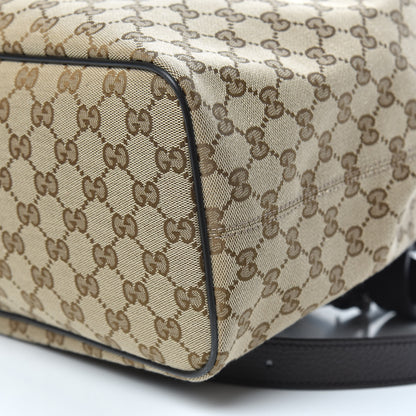 Gucci Monogram Dollar Calfskin O Drawstring Backpack Beige Ebony Testa di Moro Dark Chocolate 8 of 8