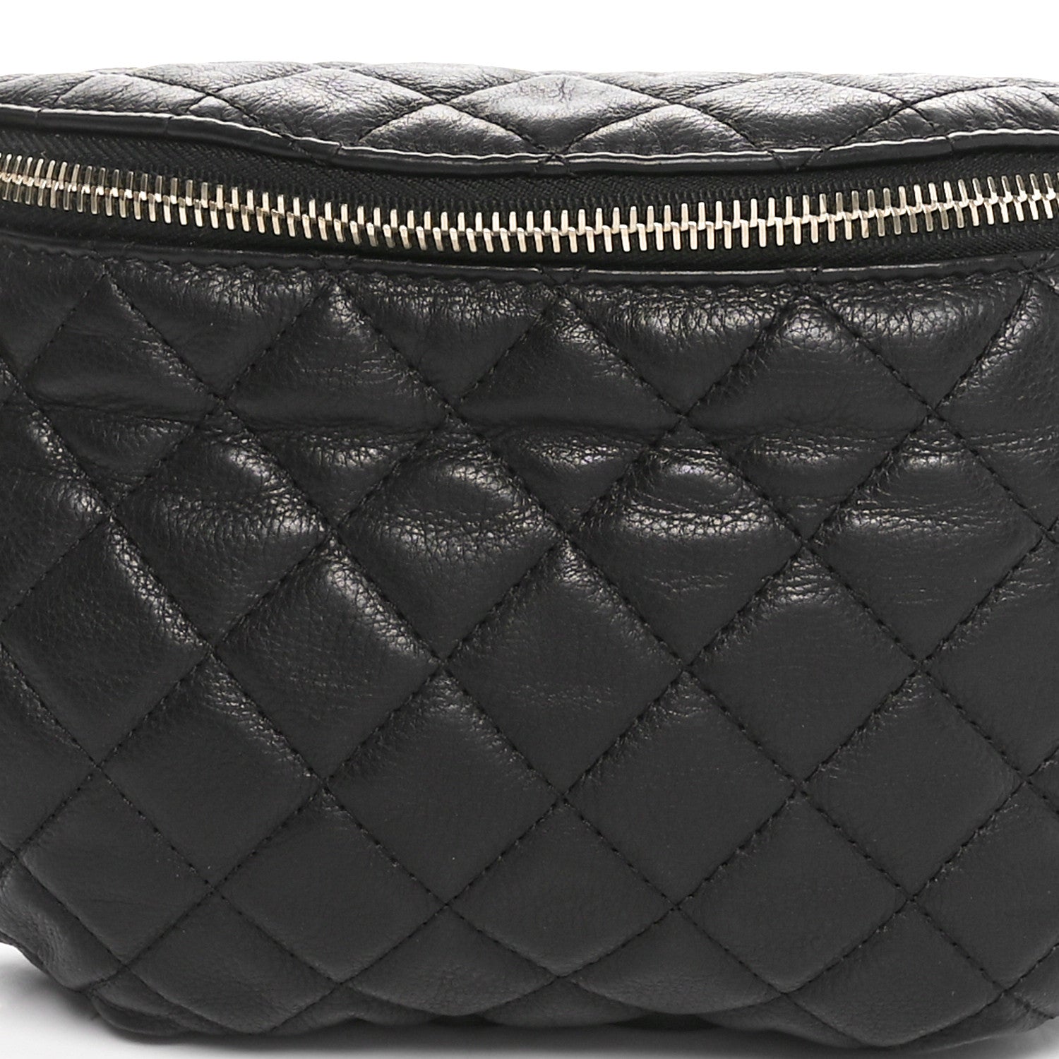 Chanel Calfskin Quilted Banane Waist Bag Fanny Pack Black 8 of 10