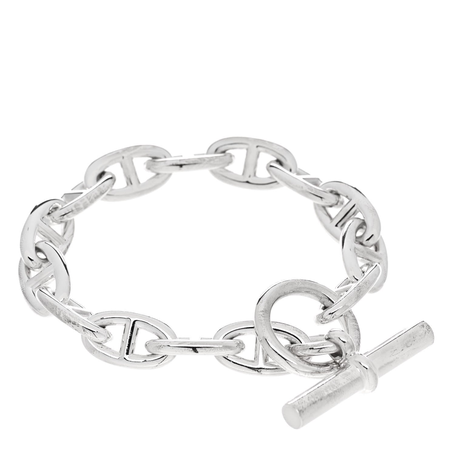 Hermes Sterling Silver GM Chaine d'Ancre Bracelet 1 of 4