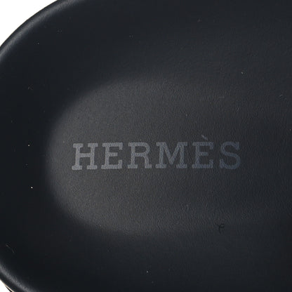 Hermes Calfskin Womens Chypre Sandals 40 Black 9 of 10