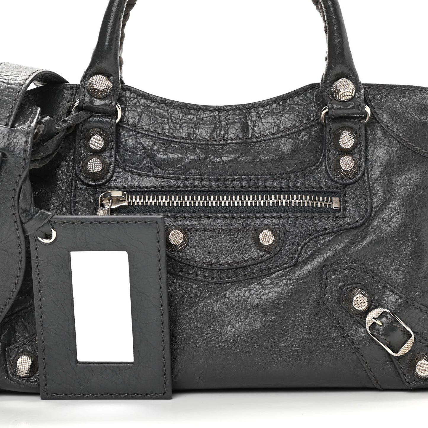 Agneau Giant 12 Silver Hardware Mini City Gris Fossile