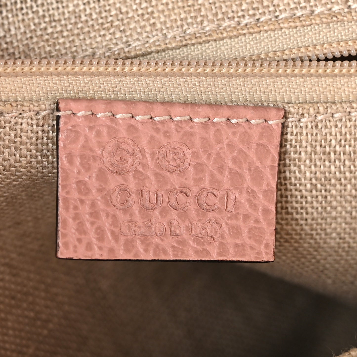 Monogram Small Bree Tote Beige Soft Pink