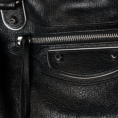 Balenciaga Chevre Silver Metallic Edge Hardware City Black 11 of 12