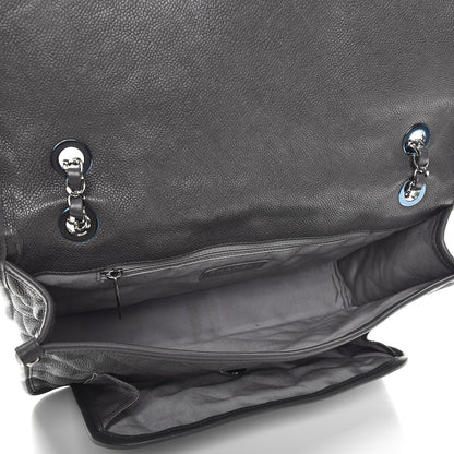 Chanel Caviar Quilted Large French Riviera Flap Dark Grey 5 of 12