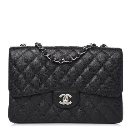 Chanel Caviar Quilted Jumbo Single Flap Black 1 of 9