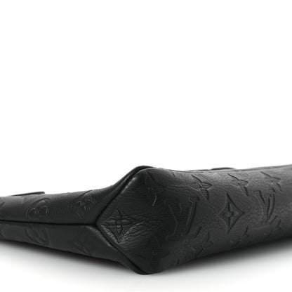 Louis Vuitton Shadow Calfskin Monogram Pochette Voyage Souple Black 8 of 9