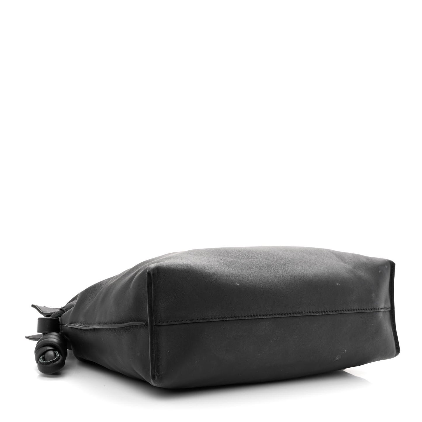 Calfskin Flamenco Knot Bag Black