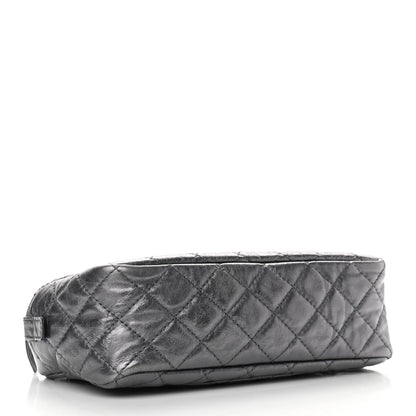 Chanel Metallic Aged Calfskin Quilted Medium Reissue Camera Case Dark Silver 4 of 11