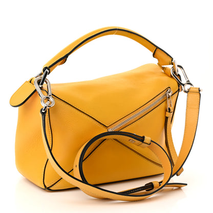 Loewe Grained Calfskin Small Puzzle Bag Yellow 3 of 11