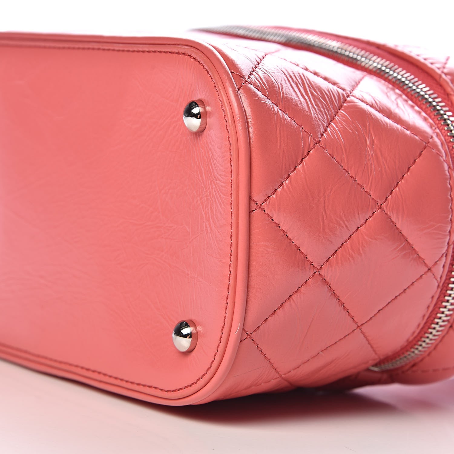 Chanel Crumpled Calfskin PVC Quilted Backpack Pink 11 of 12
