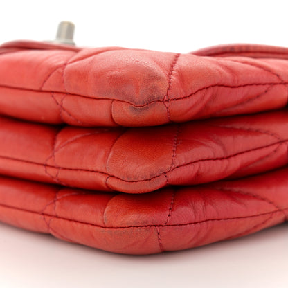 Chanel Lambskin Quilted Mini Chanel 3 Flap Red 11 of 13