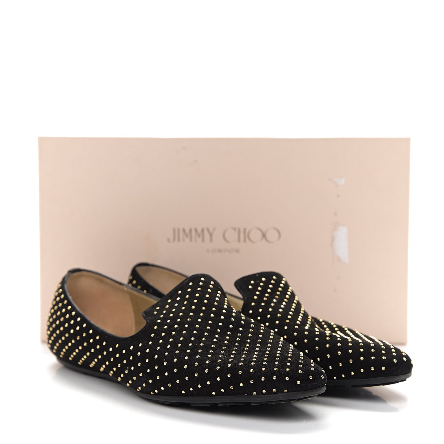 Suede Studded Wheel Weekend Slipper 39 Black