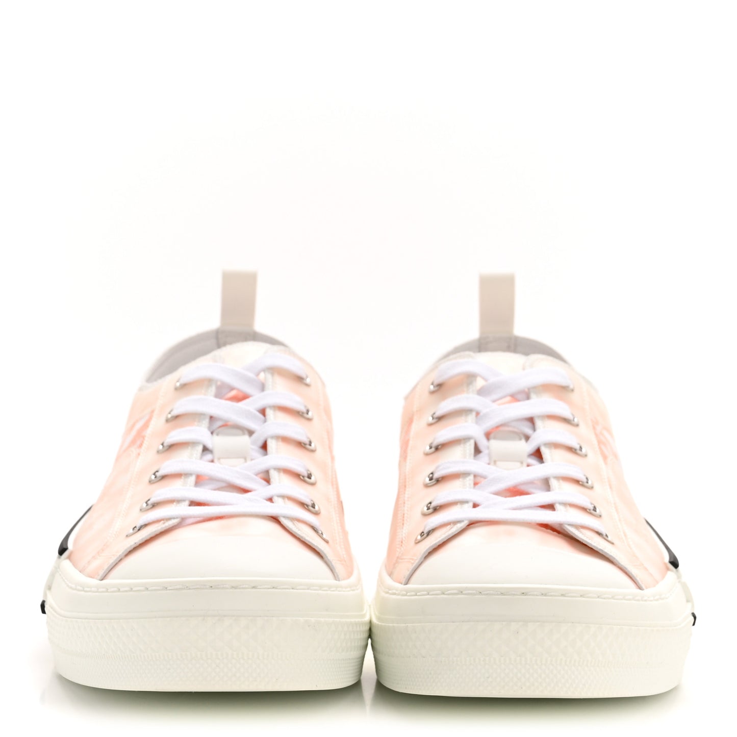 Technical Canvas Oblique Mens B23 Low Top Sneakers 46 White Orange