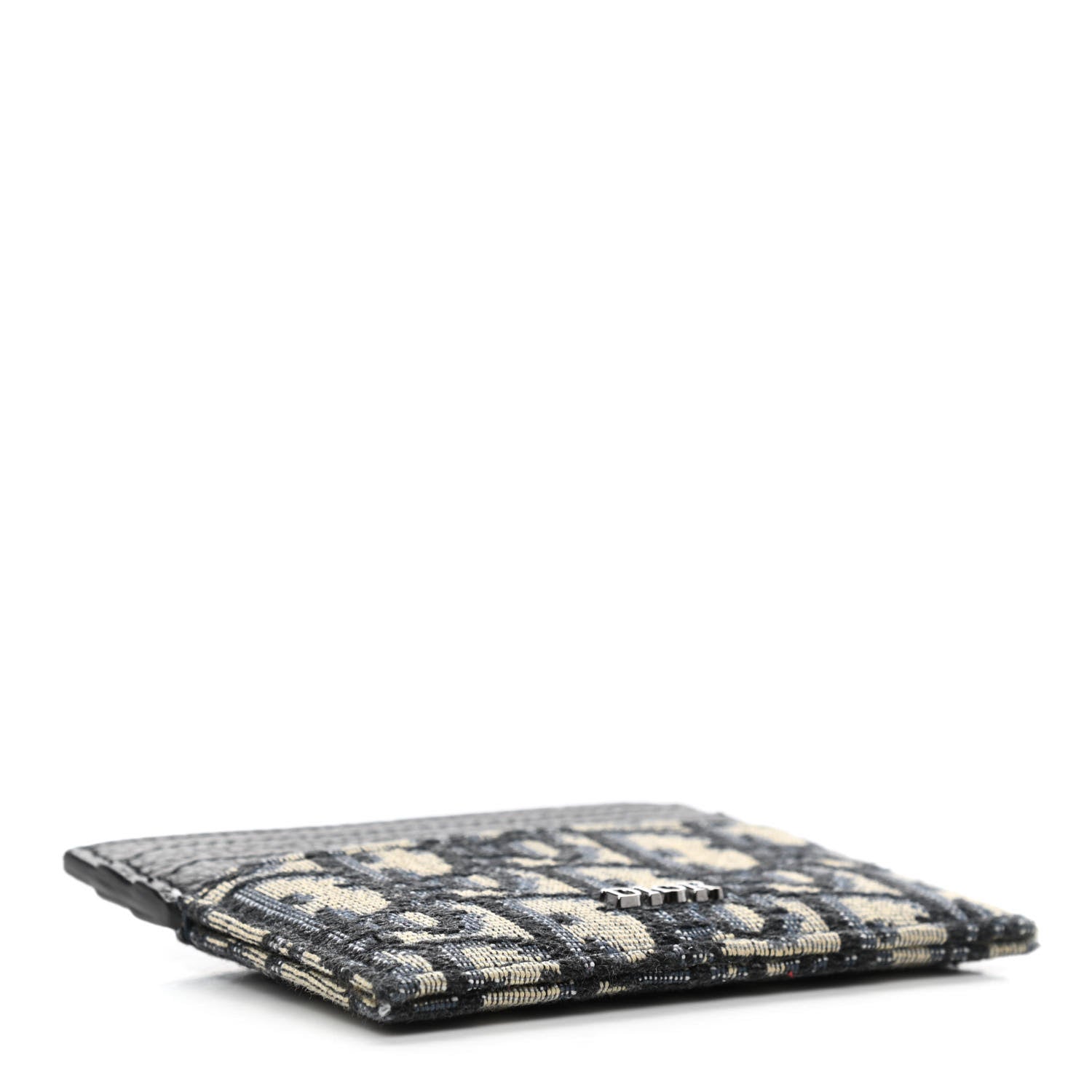 Christian Dior Grained Calfskin Oblique Card Holder Black 4 of 7