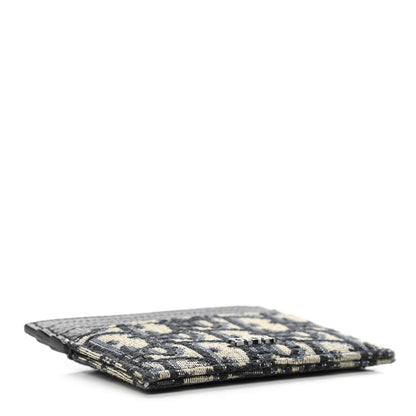 Christian Dior Grained Calfskin Oblique Card Holder Black 4 of 7