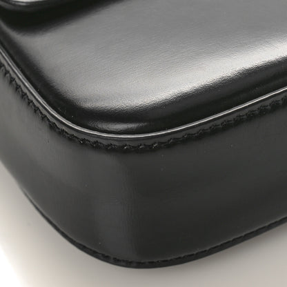 Celine Shiny Calfskin Triomphe Shoulder Bag Black 6 of 7