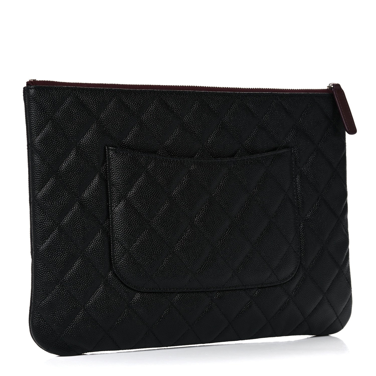 Chanel Caviar Quilted Medium Cosmetic Case Black 3 of 9