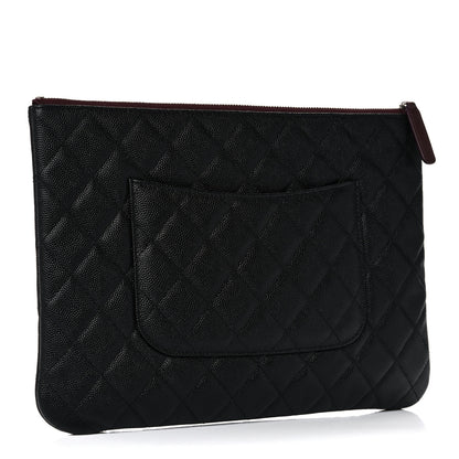 Chanel Caviar Quilted Medium Cosmetic Case Black 3 of 9