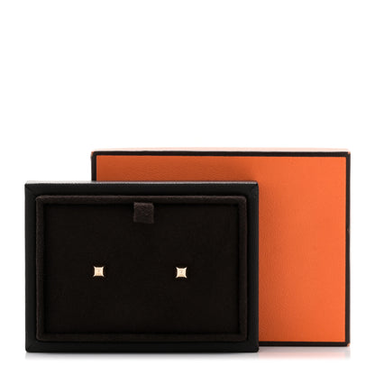 Hermes 18K Rose Gold Clou d'H Stud Earrings 5 of 5