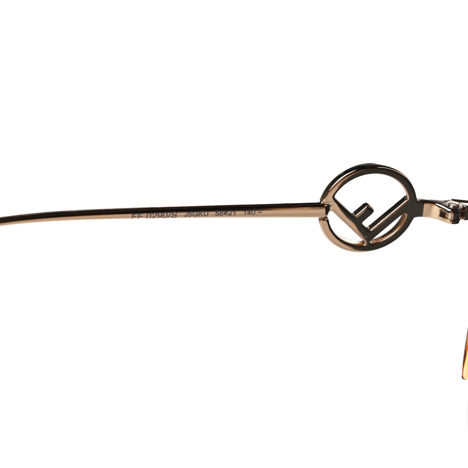 Fendi Metal Acetate F is Fendi FF Cat Eye Sunglasses FF 0290/S Gold 6 of 6
