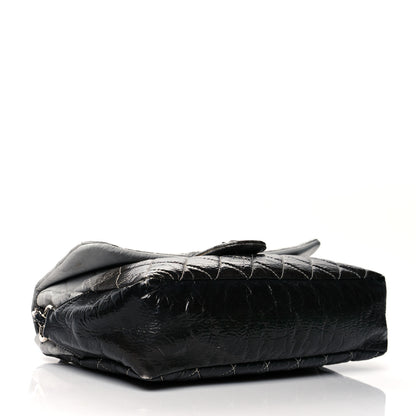 Chanel Vinyl Quilted Jumbo Melrose Degrade Flap Black 4 of 12