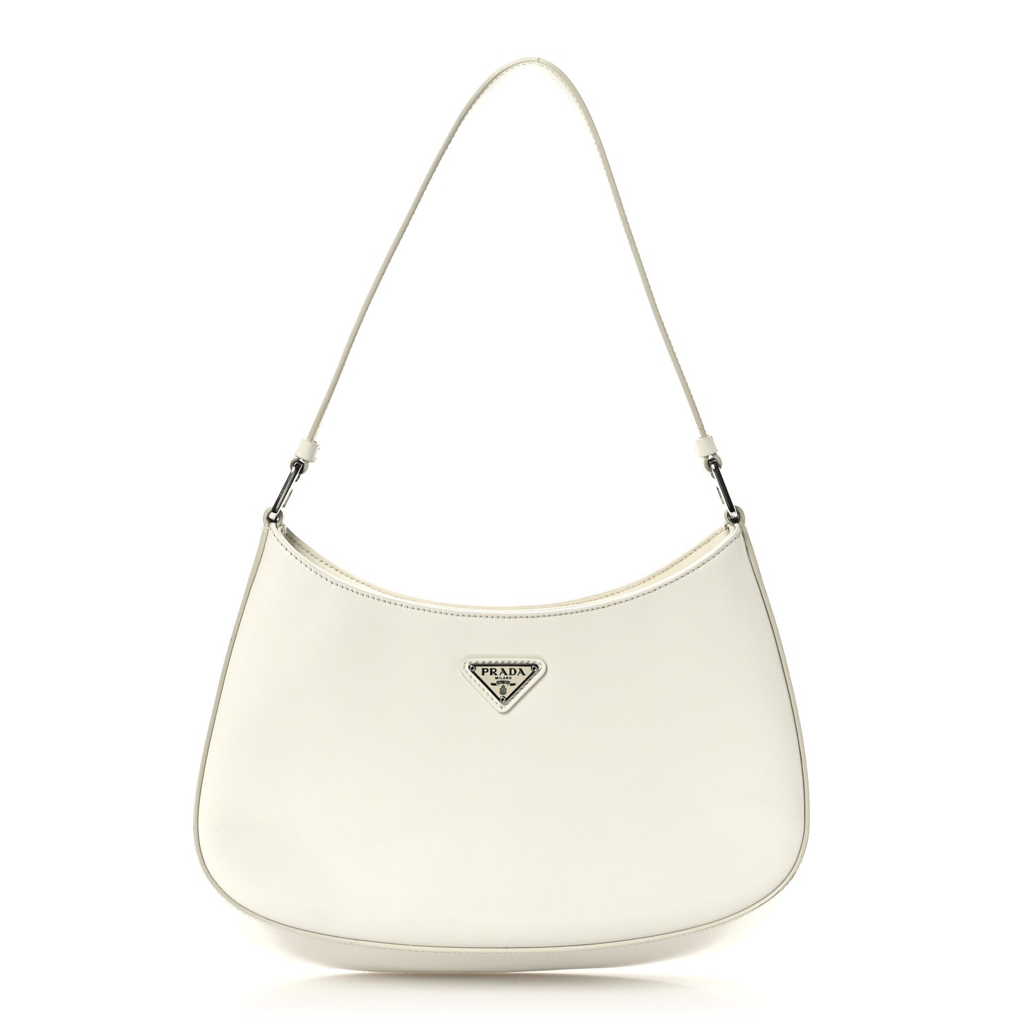 Prada Spazzolato Cleo Shoulder Bag White 1 of 8