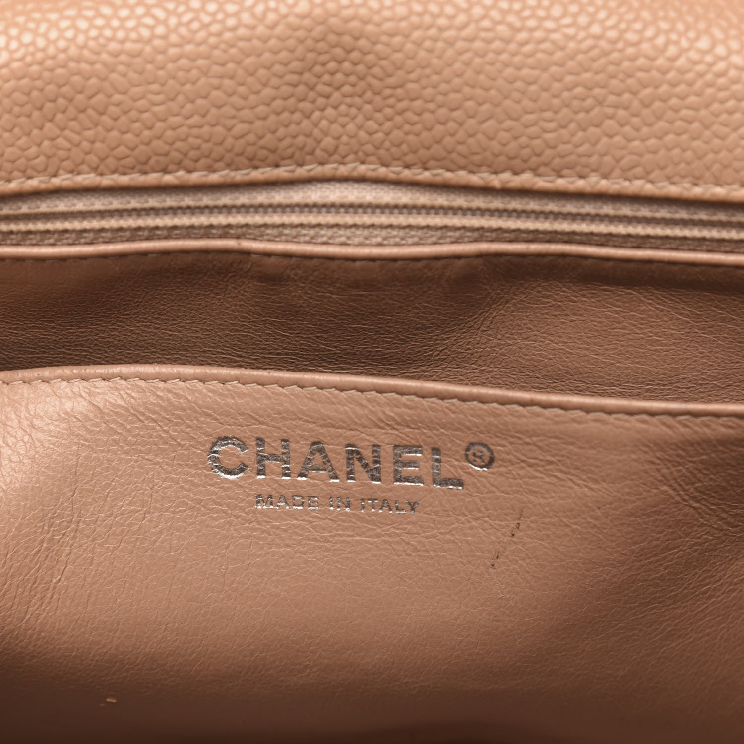 Chanel Caviar Quilted Jumbo Single Flap Beige 6 of 17