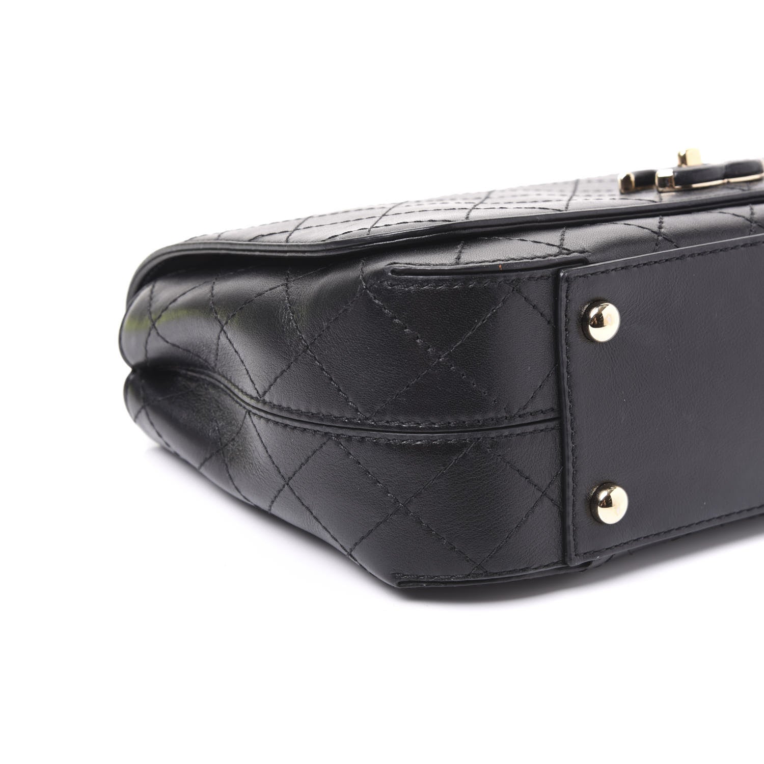 Chanel Calfskin Stitched Medium Covered CC Flap Bag Black 5 of 10