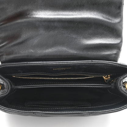 Saint Laurent Calfskin Y Quilted Monogram Toy Loulou Crossbody Bag Black 7 of 21