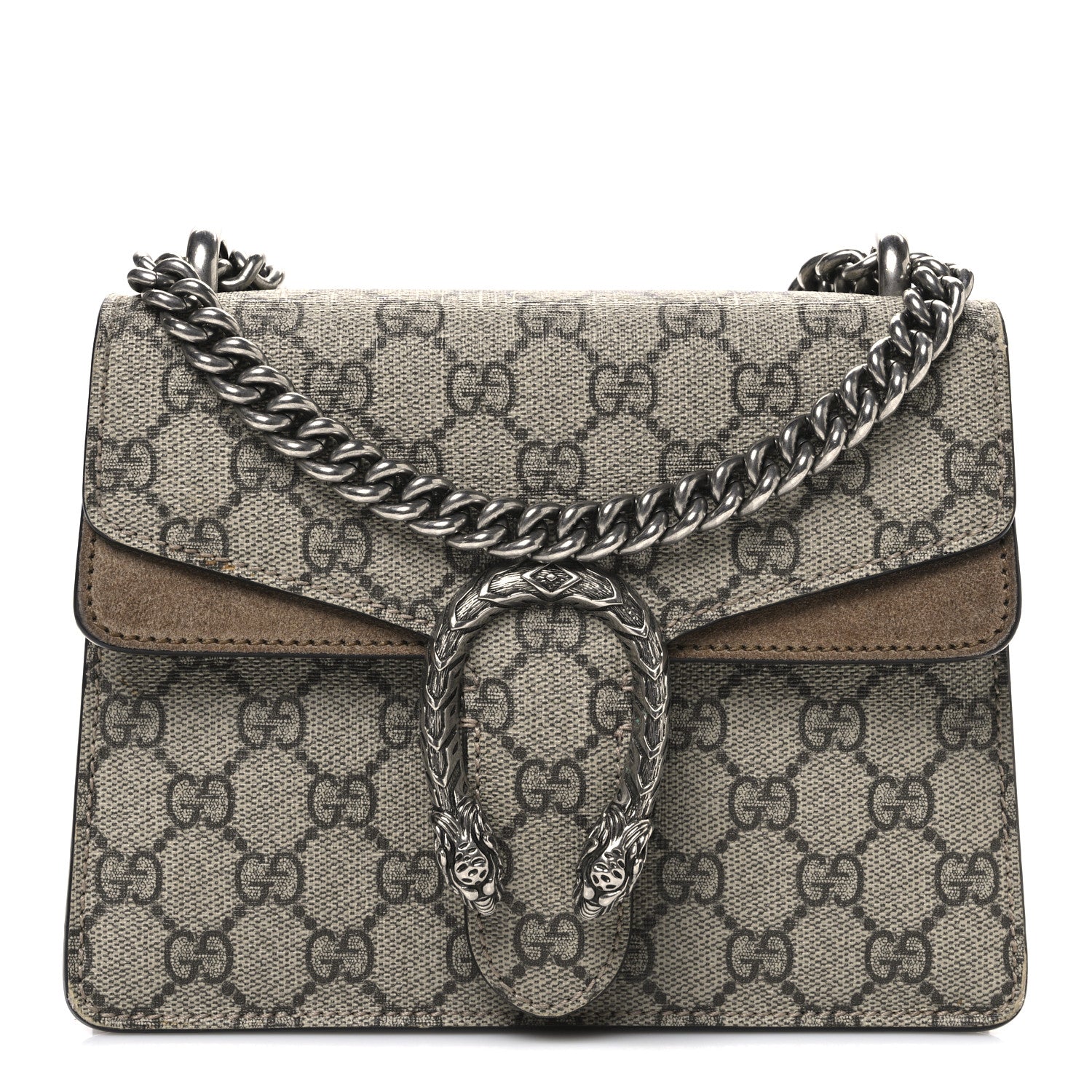 Gucci GG Supreme Monogram Mini Dionysus Shoulder Bag Taupe 1 of 10