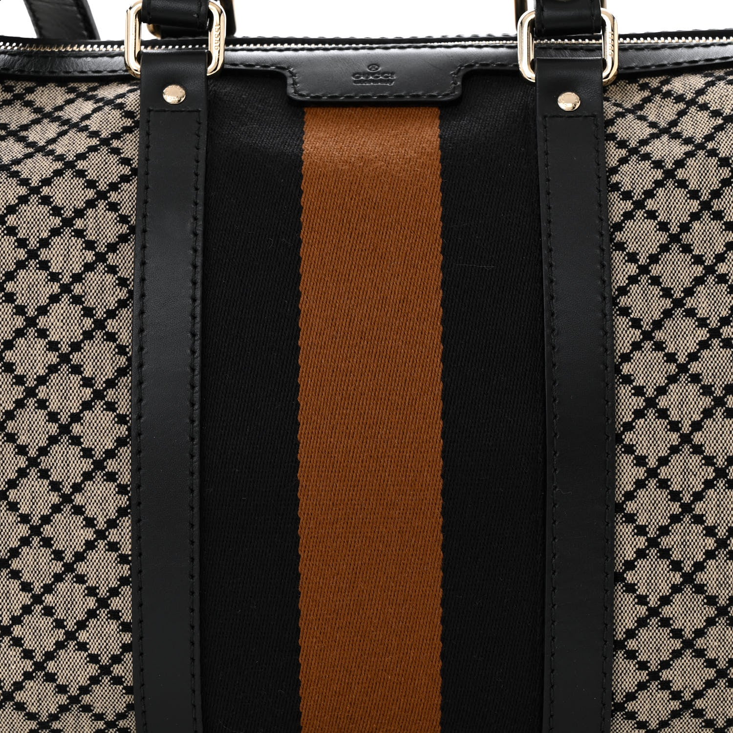 Gucci Diamante Vintage Web Medium Boston Black 8 of 10