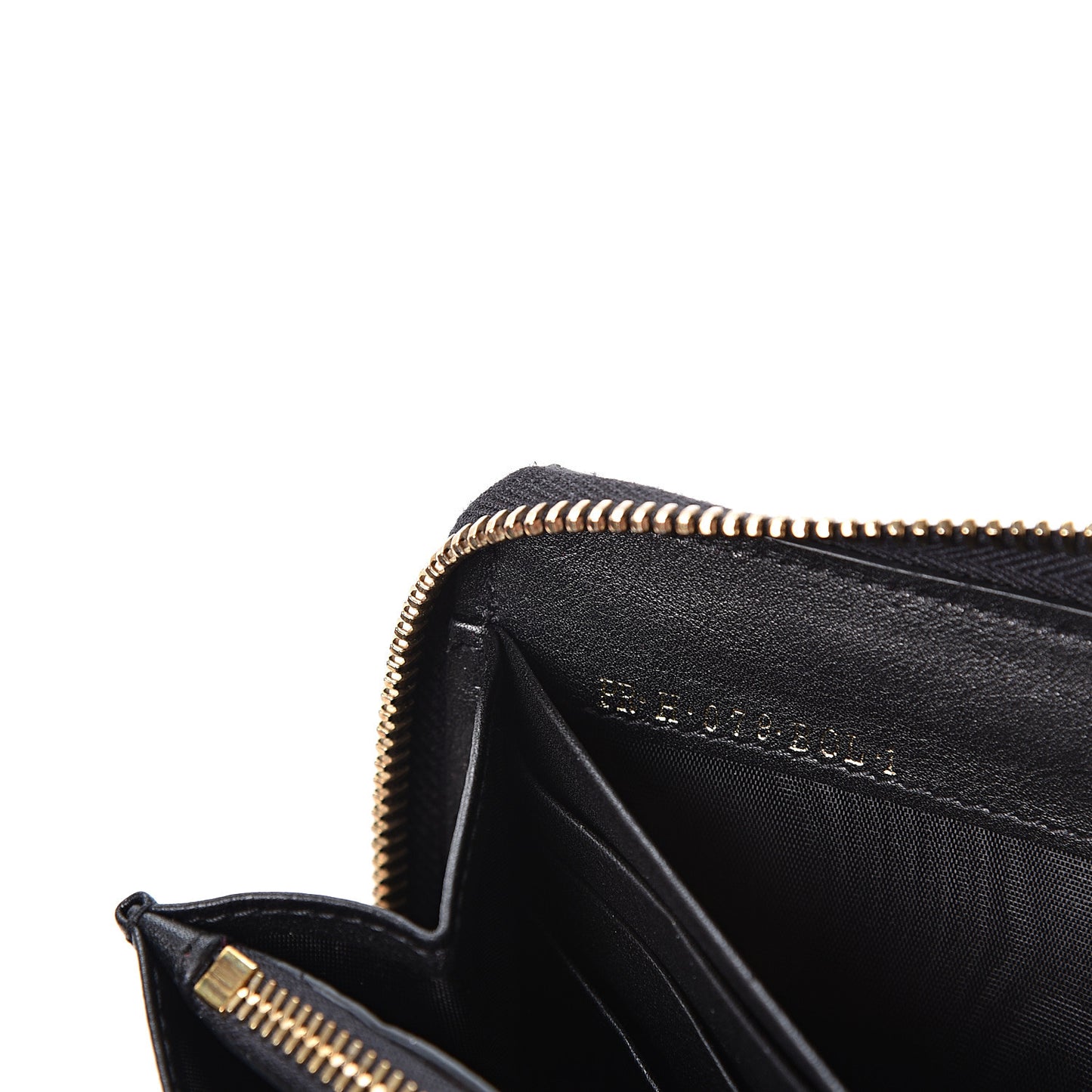 Calfskin Rockstud Zip Around Wallet Black