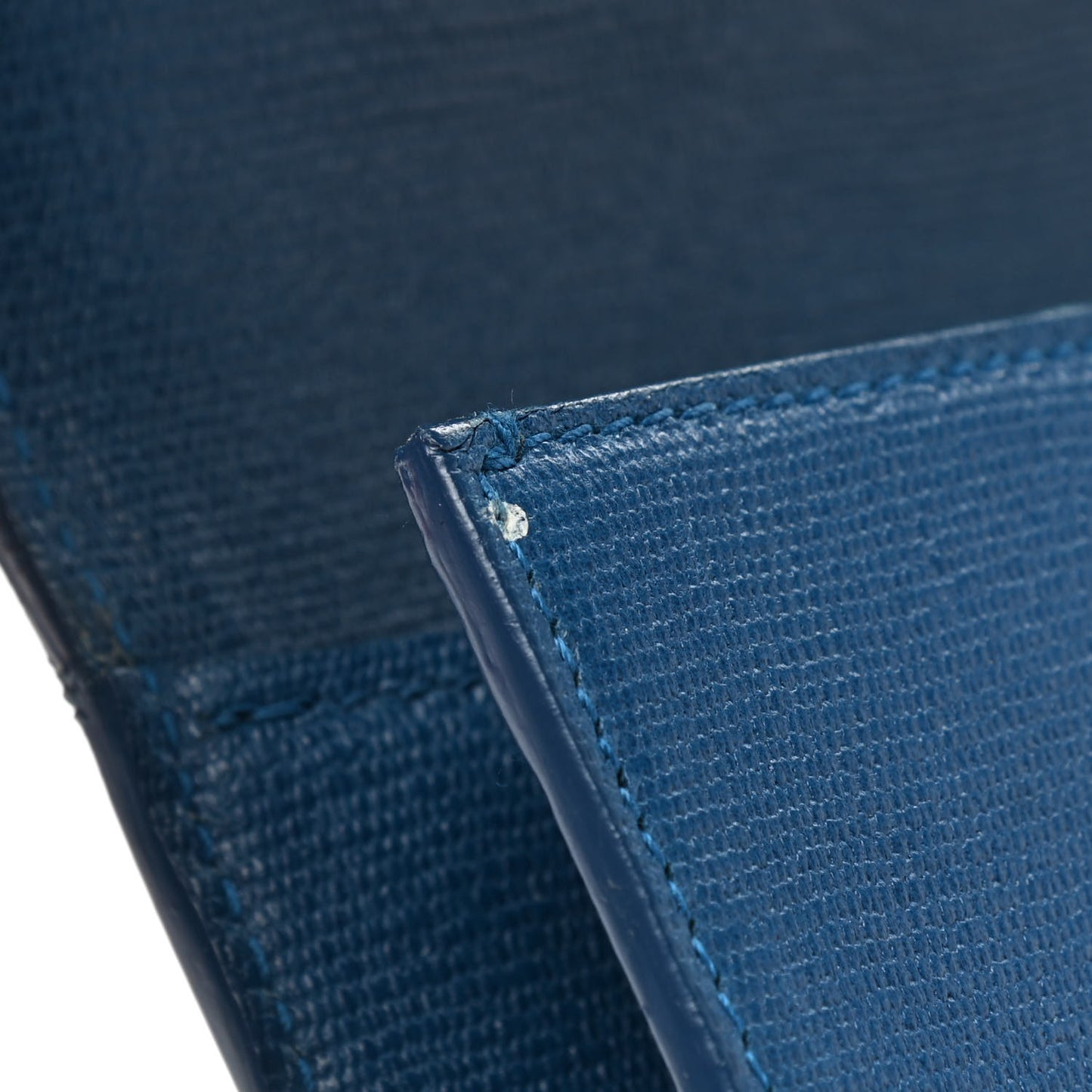 Textured Calfskin Classic Y Ligne Clutch Blue