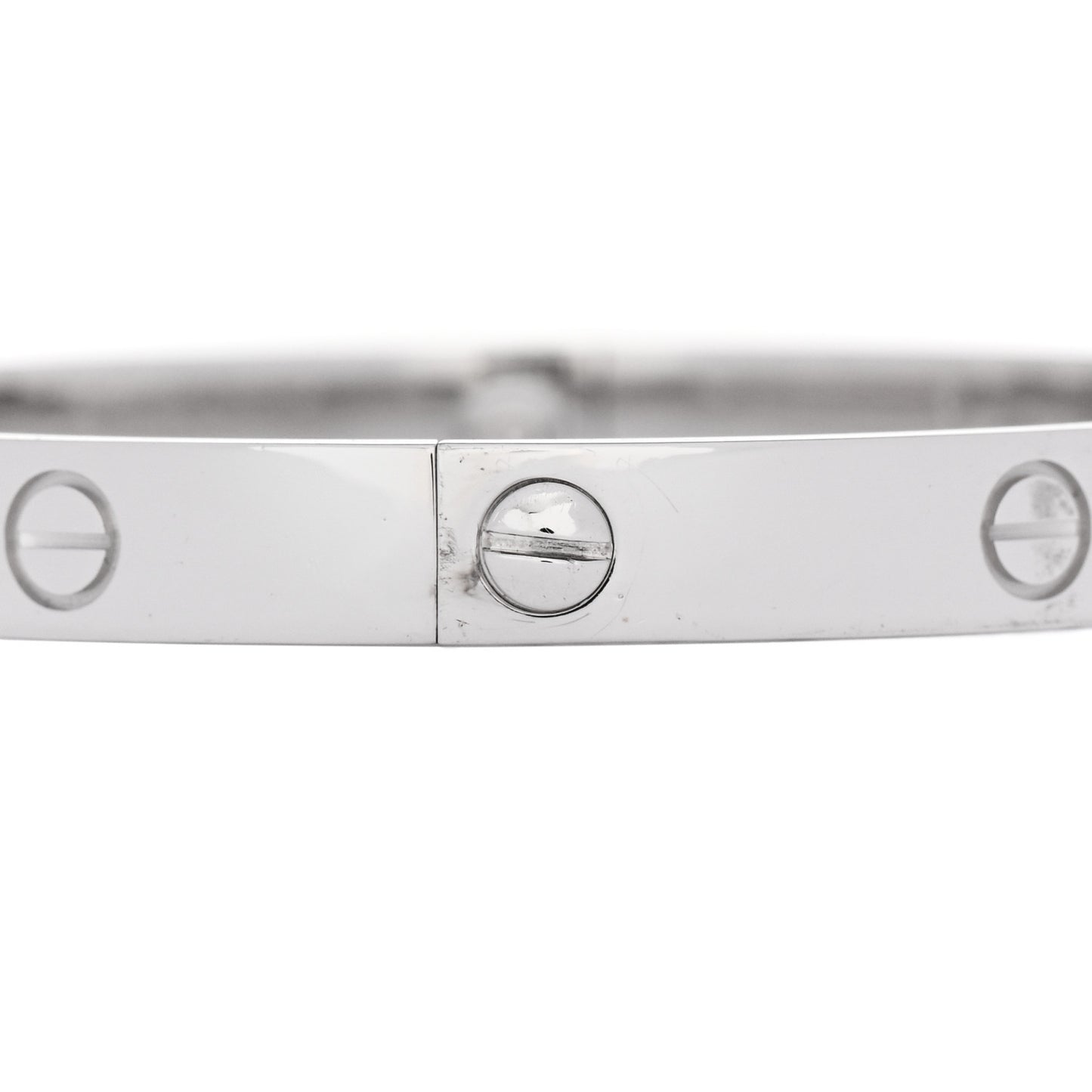 18K White Gold 4 Diamond Love Bracelet 19