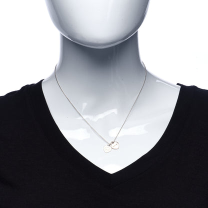 Tiffany Sterling Silver Rubedo Mini Return to Tiffany Double Heart Tag Pendant Necklace 2 of 7