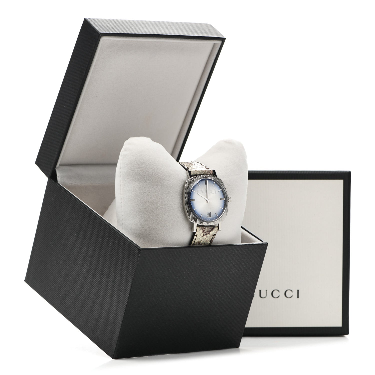 Gucci Stainless Steel Calfskin 36mm Pantheon Quartz Watch Blue 5 of 5