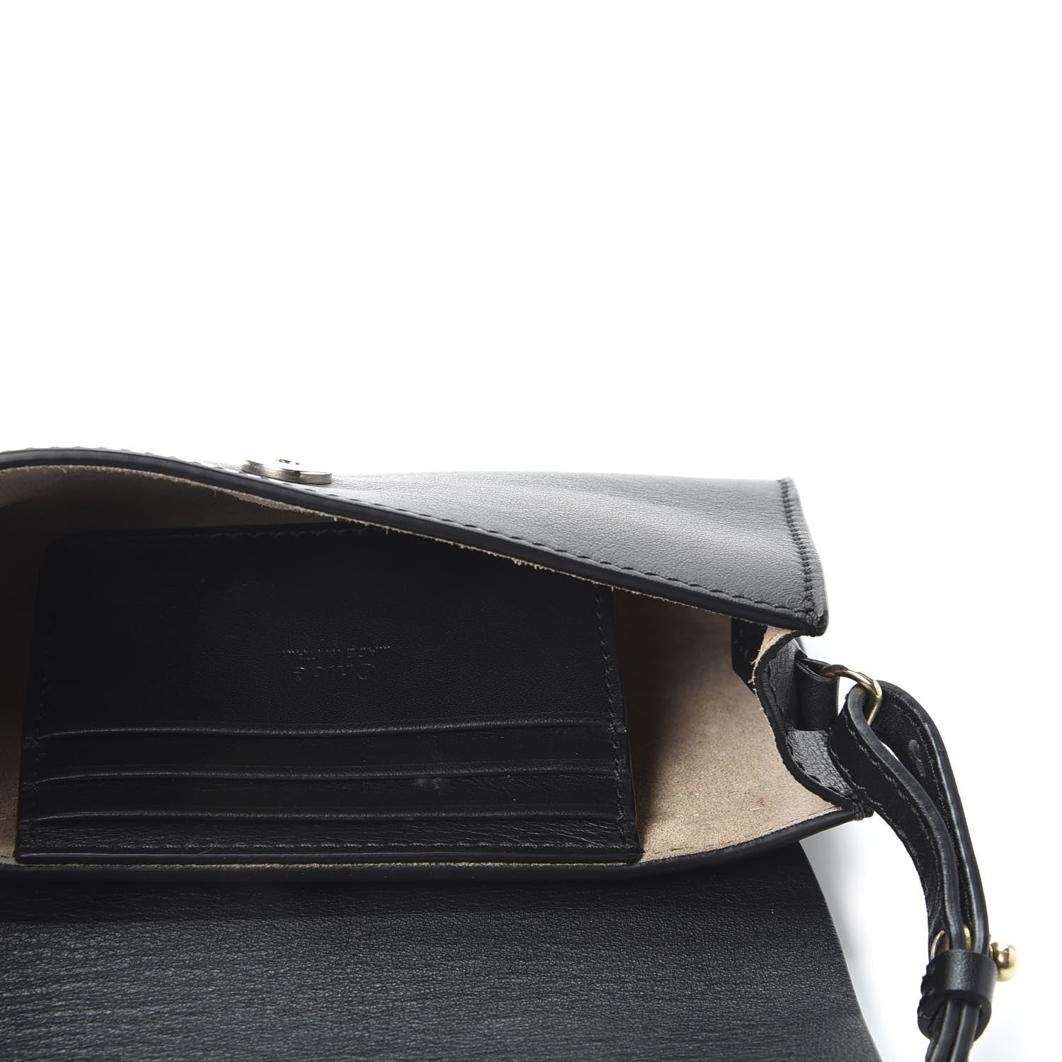 Chloe Suede Calfskin Mini Faye Shoulder Bag Black 4 of 9