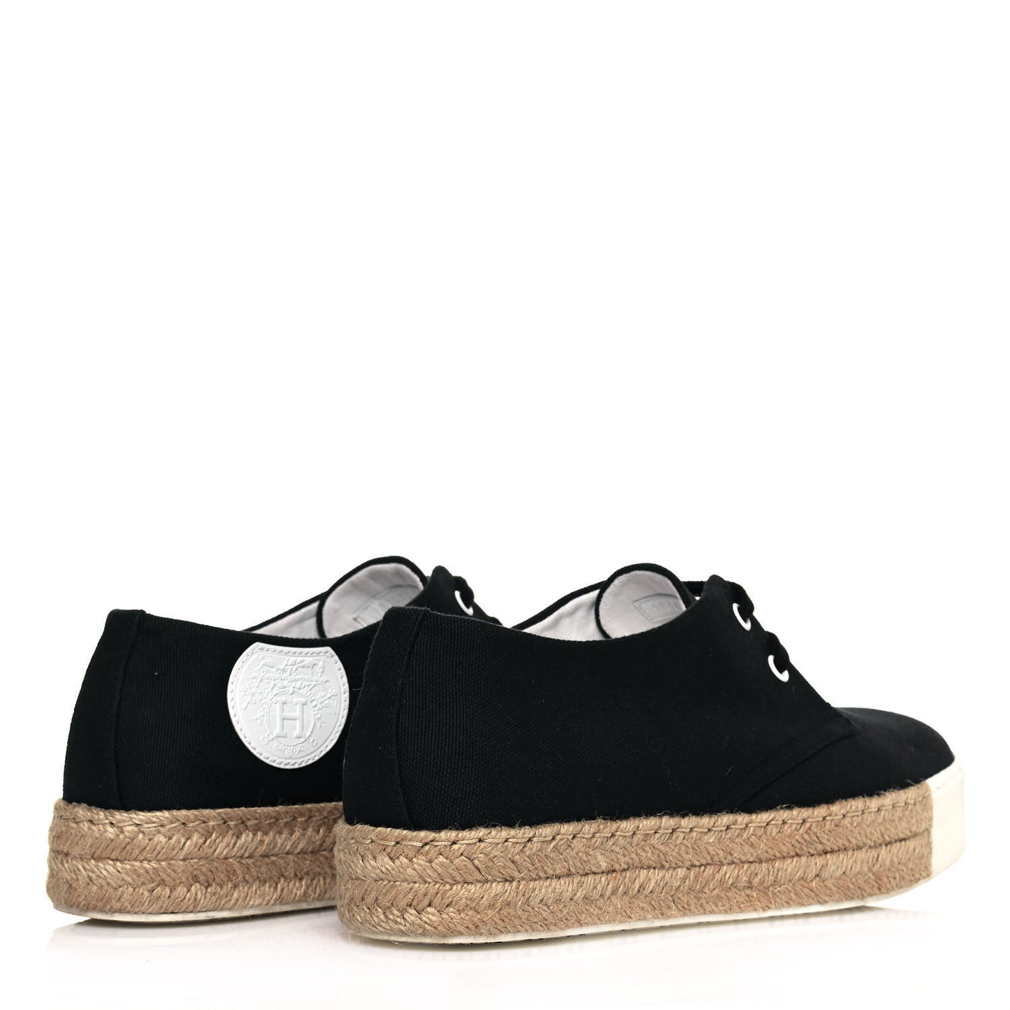 Cotton Canvas Womens Rosa Espadrille Sneakers 36 Black