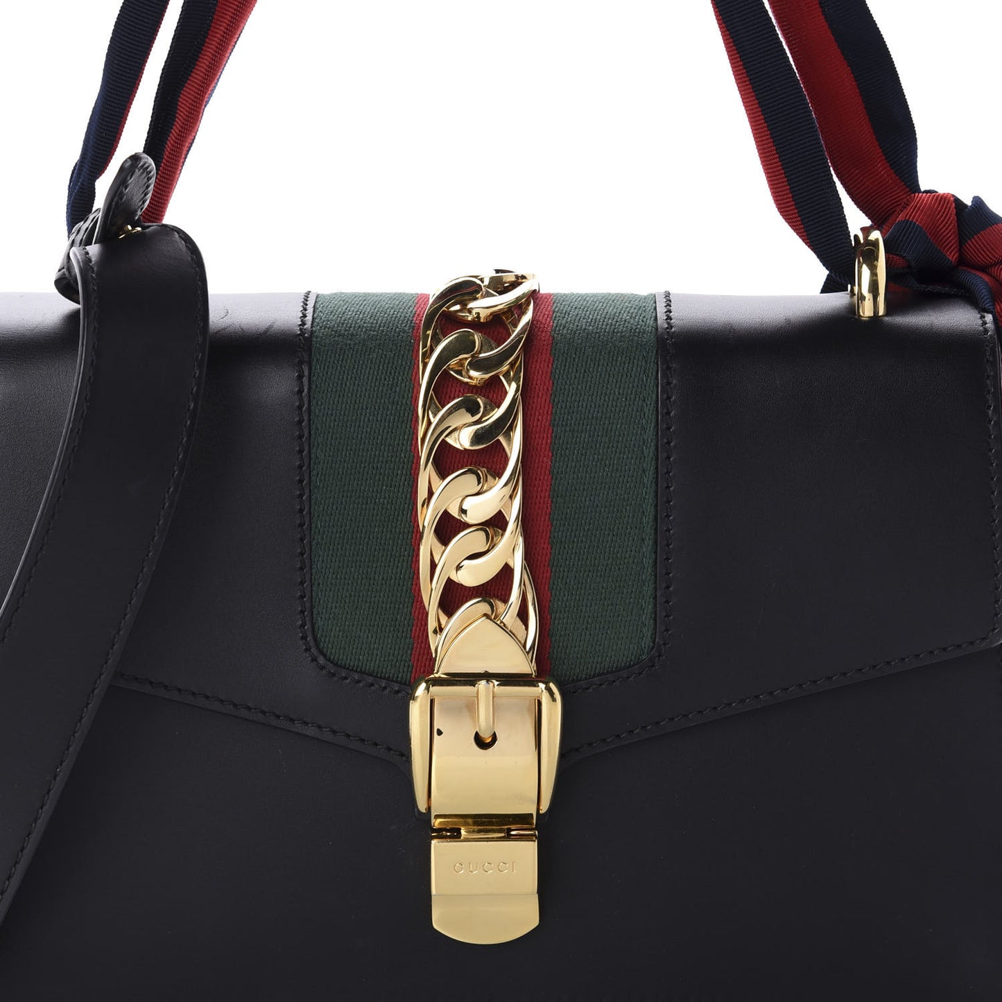 Calfskin Small Sylvie Shoulder Bag Black