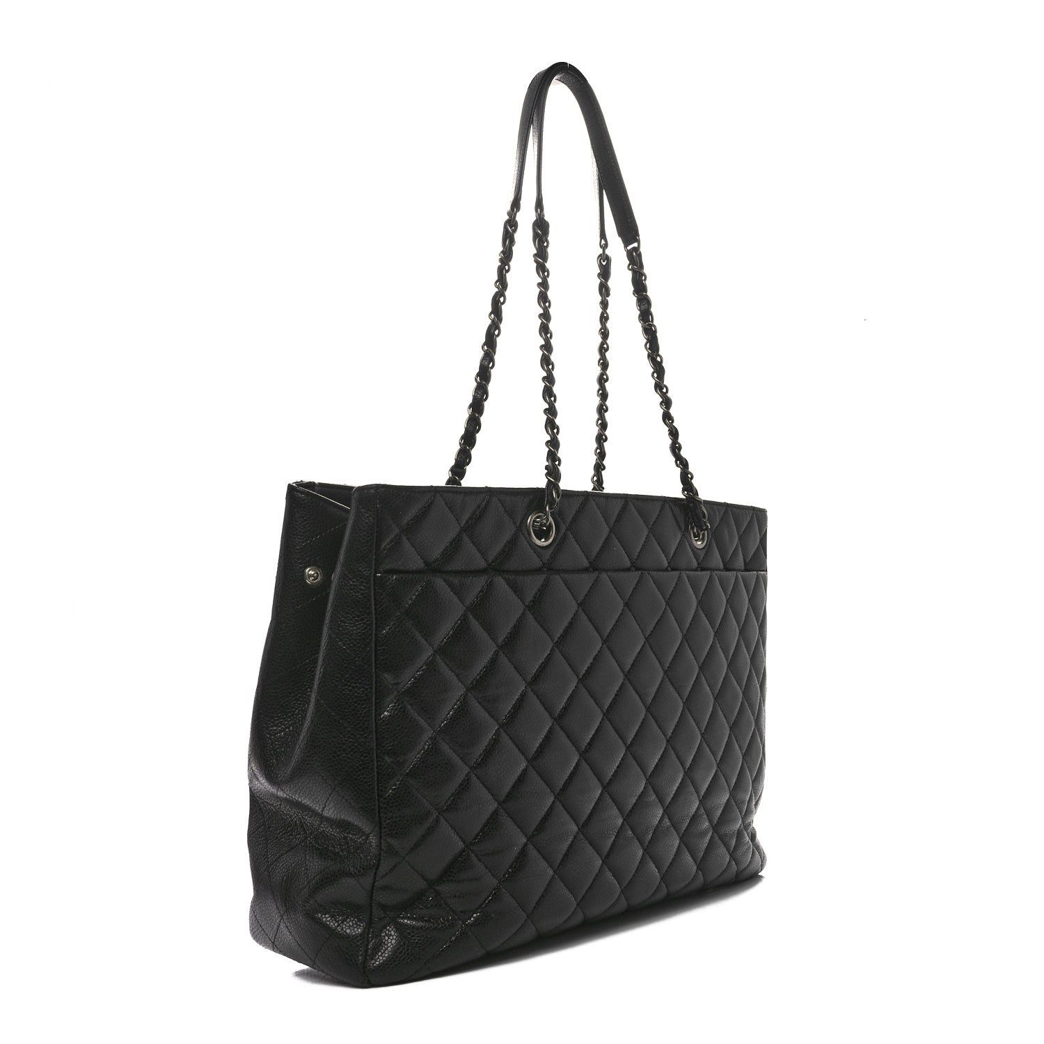 Chanel Caviar Quilted Large Shopping Tote Black 3 of 10